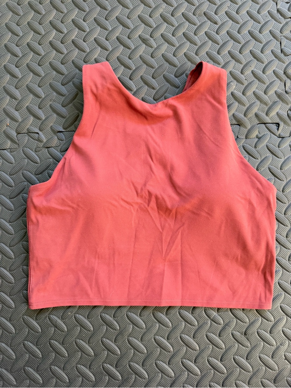 Athleta Burnt Red Sleeveless Crop Top